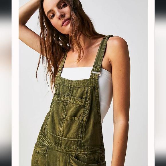 Free People Follow the Sun one piece/ overalls - Avacado Tree (green) - Picture 4 of 10